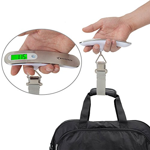 Luggage Scale MYCARBON Portable Digital Scale Electronic Suitcase Scale Hanging Scales Luggage Weighing Scale 110 Pound / 50 Killogram Capacity With Backlit With Tare Function Lightweigh for Travel - Image 3