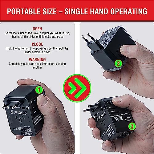 Universal Travel Adapter Worldwide: UK to USA, Japan, China, Thailand, South Africa, Europe, Brazil - Plug Adaptor 5.6A Multi USB-A + 3.0A Type-C Charger, Essential for Travel Across 200+ Countries - Image 4
