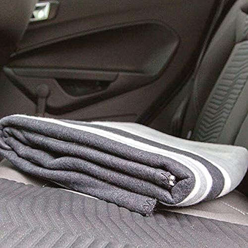 AA Travel Fleece Blanket AA3423 - 100% Lightweight Polyester 150cm x 120cm Black White Grey Stripes - Image 2