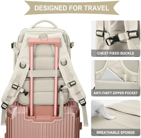 SZLX Large Travel Backpack for Women Men Cabin Bags for Ryanair Easyjet Underseat Hand Luggage Bag Carry on Travel Backpack Cabin Size Flight Rucksack Fit 14 Inch Laptop with Shoe Compartment - Image 7