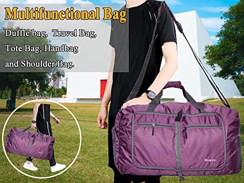 60L Foldable Travel Duffle Bags for Men Women Large Holdall Waterproof Overnight Weekend Bags for Gym Luggage - Image 6