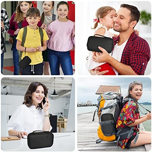External Hard Drive Case, Universal Cable Organiser With Inner Compartments and Mesh Pockets, Portable Electronics Accessories Bag, Black Travel Carrying Case (L) - Image 8
