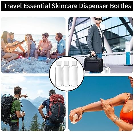 6 Pcs Plastic Travel Bottles, 50mL Refillable Clear Empty Bottles with Screw Lids for Liquids Toiletries Lotion Shampoo Conditioner - Image 7