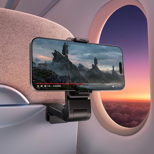 JSAUX Airplane Travel Essentials - 360° Plane Phone Holder, Hands-free Holder for Flying
