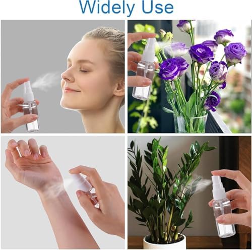 Travel Spray Bottle 0.7oz/20ml 4 Pack Small Spray Bottle Empty Spray Bottle Leak Proof Fine Mist Empty Plastic Refillable Spritz Bottle for Perfume Toners Rose Water Cosmetics - Image 7