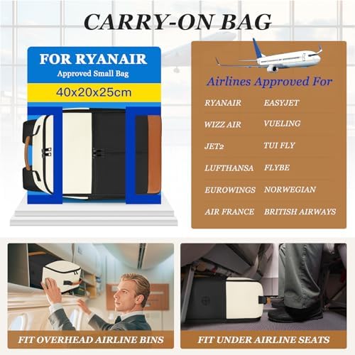 Cabin Bags 40x20x25 for Ryanair Underseat Carry-Ons Travel Backpack, Hand Luggage Backpack Cabin Size 20L, Laptop Backpacks Small Travel Bag - Image 3