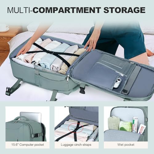 for Easyjet Cabin Bag 45x36x20, Travel Backpack with TSA Approved Clear Bag, Carry-ons Cabin Backpack for Travelling Underseat Cabin Bag Laptop Backpacks Luggage Set - Image 6