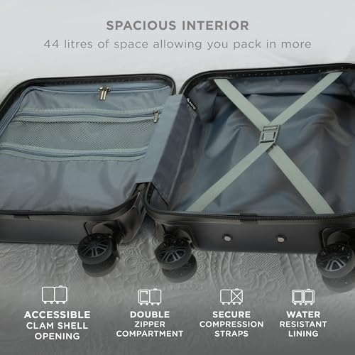 AVIO Jett Cabin Suitcase 55x40x20cm - Lightweight Double-Wheel Luggage Bag, 2 Internal Pockets, Telescopic Handle w/ 3 Heights, Durable ABS Hard Shell - Approved by Most Airlines - Image 6