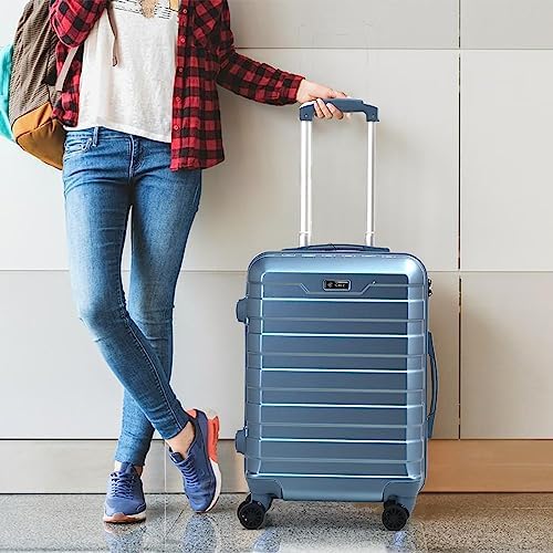 RMW Suitcase Large Medium Cabin Size | Hard Shell | Lightweight | 4 Dual Spinner Wheels | Trolley Luggage Suitcase | Hold Check in Luggage | TSA Combination Lock (Ice Blue, Cabin 20") - Image 7