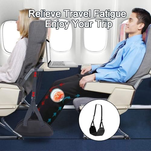2Pcs Airplane Foot Rest, Travel Essentials, Long Haul Flight Essentials, Leg Rest, Portable Adjustable Foot Hammock for Travel, Comfortable Foot Support, Ideal for Long Flights and Office Use - Image 6