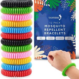 12 Pack Mosquito Repellent Bracelet | Non-Toxic Deet-Free Outdoor Bug Mosquito Bands | Insect Repellent, Waterproof Insect Repellent Bands Travel Essentials for Kids & Adults