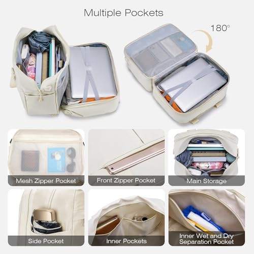 SPAHER Expandable Cabin Bag British Airways Hand Luggage Bag 40x30x15 to 40x30x25 Eurowings Wizzair Travel Duffle Bag Carry On Bag Under-seat Holdall Bag Hospital Bag Maternity Overnight Bags - Image 5