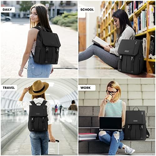 LOVEVOOK Backpack Womens Mens 15.6 inch Laptop Rucksack Bag for Ladies Waterproof High School Bags for Girls Boys Fashion Anti Theft Backpack with USB Casual Daypacks for Travel University Work - Image 7