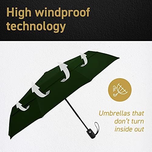 EEZ-Y Compact Travel Umbrella w/Windproof Double Canopy Construction - Auto Open Close Button for One Handed Operation - Sturdy Portable and Lightweight for Easy Carry - Image 3