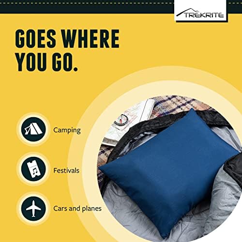 Small Travel and Camping Pillow – Compact/Pack Away Cushion with Removable Washable Cover - Image 3