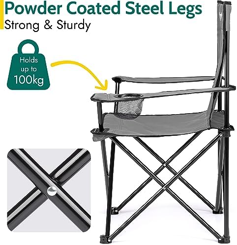 Folding Camping Chair, Lightweight Portable Foldable Seat, Outdoor, Fishing, Festival, Beach, Travel Carry Bag - Image 4