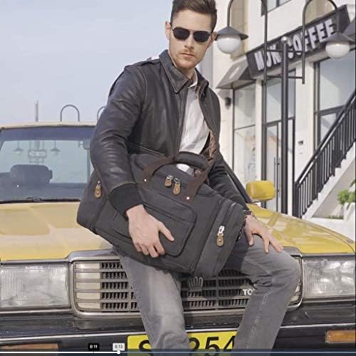 Gonex Expandable Canvas Holdall for Men, 50L / 60L Duffel - Multi-Pockets Overnight Weekend Bag, Unisex Holdall Travel Duffle - Weekender bag, Dark Grey - Image 2