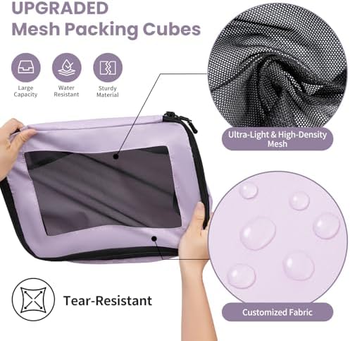 Packing Cubes for Suitcase 8 Set, Lightweight Luggage Packing Organizers Packing Cubes for Travel Accessories - Image 3