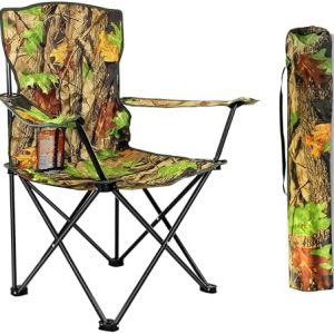 Crystals Camping Chair Heavy Duty, Compact Structure, Lightweight, Waterproof & Foldable with Cup Holder, Ideal for Garden, Fishing, Picnic, Camping & Travel Comfort (One Chair)