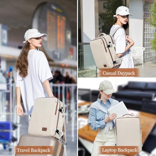 Travel Backpack Cabin Size Womens Laptop Backpack Mens for Ryanair Cabin Bags Casual Daypack for Hiking,Work,Carry On Bag for Wizz Air, for Easyjet, for 15.6 Inch Laptop - Image 7