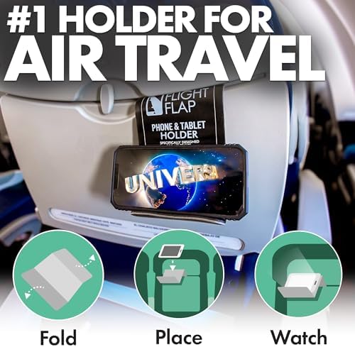 Foldable Airplane Phone Holder - Flexible Mobile Stand for Desk & Bed - Travel Essentials (Black) - Image 2