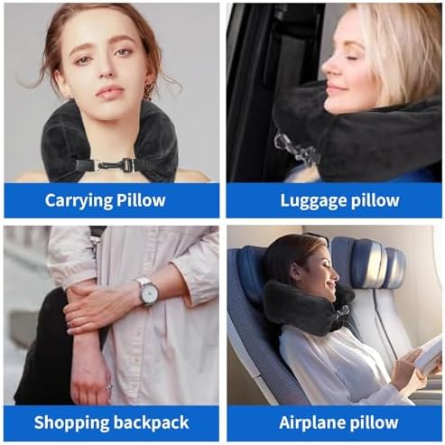 Stuffable Travel Pillow for Airplane, Soft Plush Neck Pillow Stuff with Clothes, Travel Essentials for Going Out by Car or Plane - Image 7