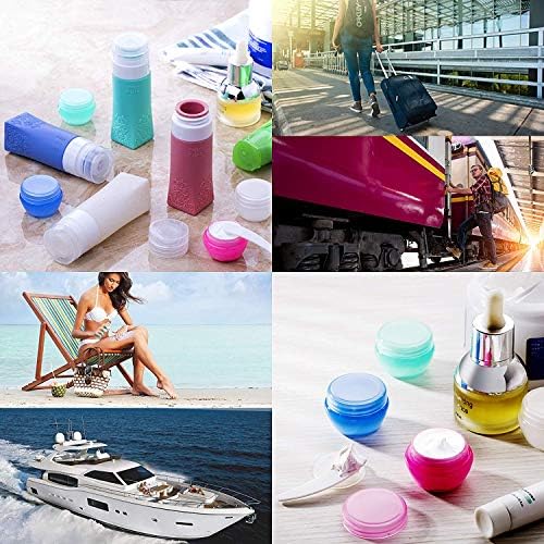 PYJR 8 Piece Travel Bottle Set, Anti-Leak Portable Travel Bottle, TSA Approved Cosmetic Container for Shampoo, Shower Gel, Solar Oil, Lotion., 8 Pieces, PYJR - Image 7