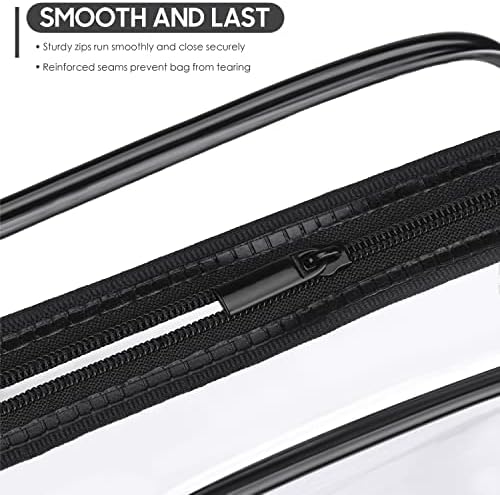 Clear Travel Toiletries Bag, 3 PCS Portable Waterproof Toiletry Bags for Women and Men, Clear Makeup Bags PVC Cosmetic Bag, Travel Accessories Wash Bag for Travelling and Holiday - Image 3