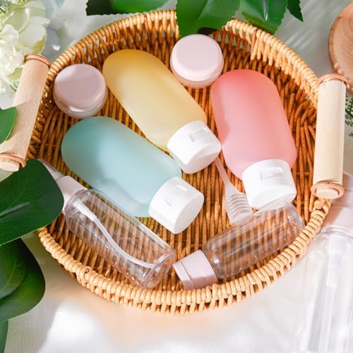 Travel Containers Kits,11 PCS Travel Accessories Leakproof Squeezable Travel Bottles Refillable Containers Kit with Bags for Cosmetic Shampoo Lotion Liquids - Image 3