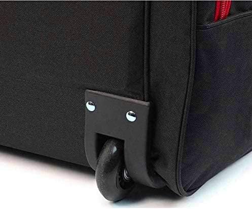 Extra Large Wheeled Holdall Suitcase Sports or Travel Bag Trolley Luggage (34", Black/Red) - Image 4