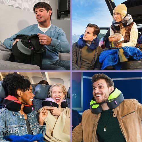Cabeau Evolution TNE S3 Travel Pillow - Neck Pillow for Traveling - Memory Foam Airplane Pillow - Neck Pillow with Attachment Straps - Support for Travel, Home, Office, and Gaming (Paris) - Image 9