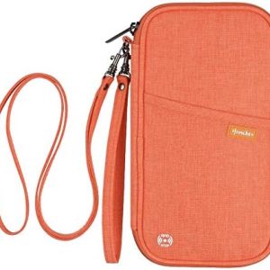 RFID Blocking Family Passport Wallet Holder Waterproof, Travel Document Organizer Credit Card Clutch Bag for Men Women
