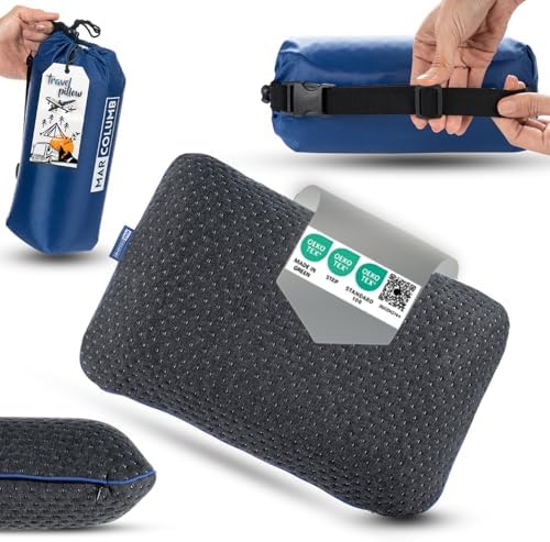 Travel & Camping Comfortable Memory Foam Pillow – Easy to Carry Portable Bag – Temperature Regulating Pillow Case - Perfect for Travelling - Image 9