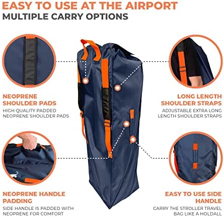 Stroller Travel Bag - Umbrella Stroller Buggy Travel Bag for Airplane, Navy - Image 3