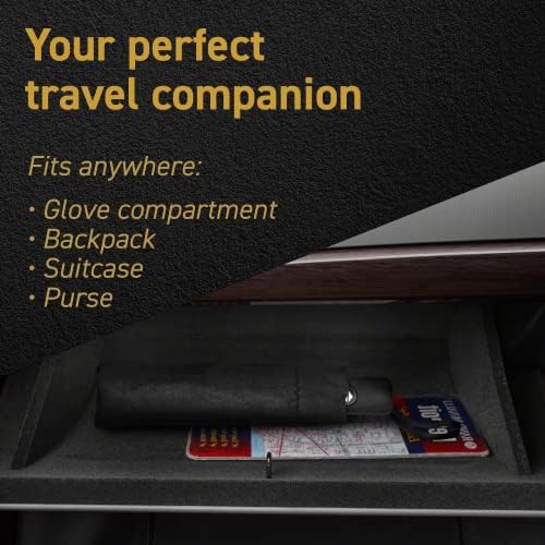 EEZ-Y Compact Travel Umbrella w/Windproof Double Canopy Construction - Auto Open Close Button for One Handed Operation - Sturdy Portable and Lightweight for Easy Carry - Image 8