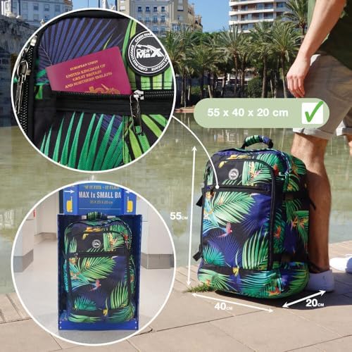Cabin Max Travel Backpack, Ryanair Cabin Bags 55 x 40 x 20,Travel Bag Men, Cabin Backpack, Backpack for Travelling Carry On, 55x40x20cm Cabin Luggage - Image 8