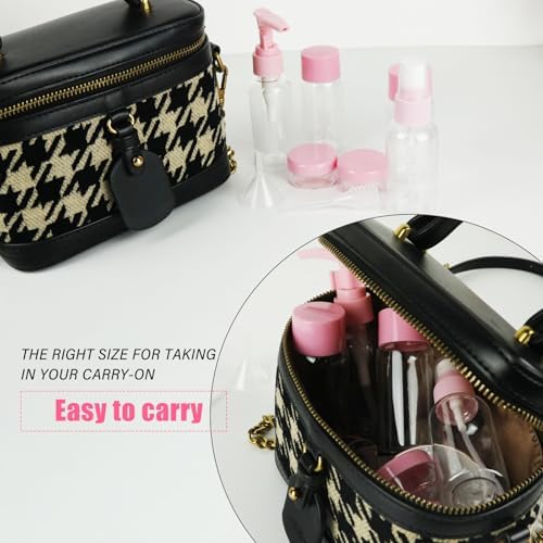 Travel Bottles for Toiletries, Silicone Travel Bottles for Toiletries, Leak Proof Refillable Squeezable with Clear Toiletries Bag for Cosmetic Shampoo Lotion Makeup Shower Hand Soap - Image 3