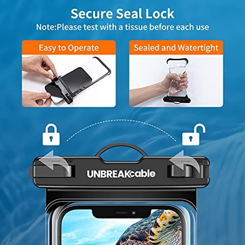 UNBREAKcable Waterproof Phone Case, 2-Pack IPX8 Universal Waterproof Phone Pouch Dry Bag for iPhone 16 15 14 13 12 11 Pro Max XR X XS SE 2022 Samsung S24 S23 S22 S21 Ultra Huawei P70 Mate 70 up to 7" - Image 6
