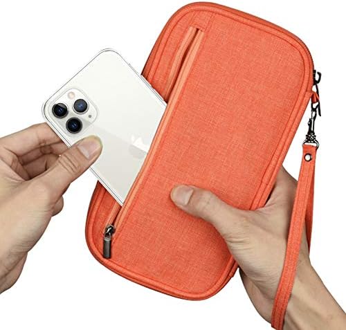 RFID Blocking Family Passport Wallet Holder Waterproof, Travel Document Organizer Credit Card Clutch Bag for Men Women - Image 7