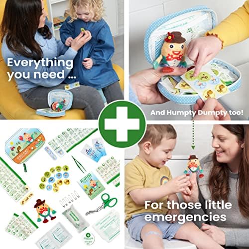 Baby First Aid Kit - 62 Pieces of Essential Medical Grade Supplies for Kids, Family, Home, Car and Travel - Includes Distractor and Reward Stickers. 100% Vegan - Image 7