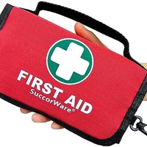 Small First Aid Kit - 100 Piece - Mini First Aid Kit for Home, Camping, Hiking, Backpacking, Travel, Vehicle, Outdoors - Emergency & Medical Supplies