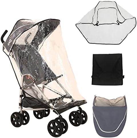 MobiQuip XL Pushchair Travel Accessories Pack, Sun Hood with Vision Panel, Protective Rain Cover, Handy Storage Basket, to Fit MobiQuip XL Buggy, Co-ordinates with Blue MobiQuip XL Stroller