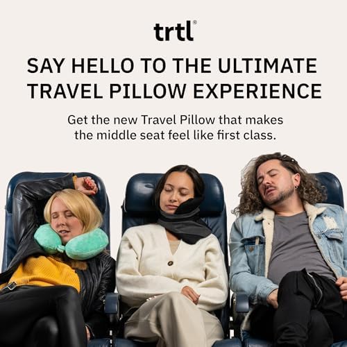 trtl Travel Pillow Cool for Neck Support - Cooling Travel Pillows for Airplanes - with Breathable Fabric - Lightweight and Easy to Carry - Image 2