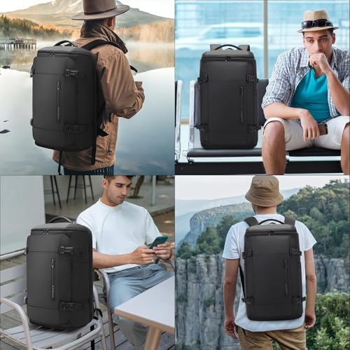 40L Travel Backpack with Shoe Compartment, Weekend Business Hand Luggage, Flight Approved Cabin Luggage, Lightweight and Waterproof for 15.6-17.3 Inch Laptop, black, L, Business - Image 7