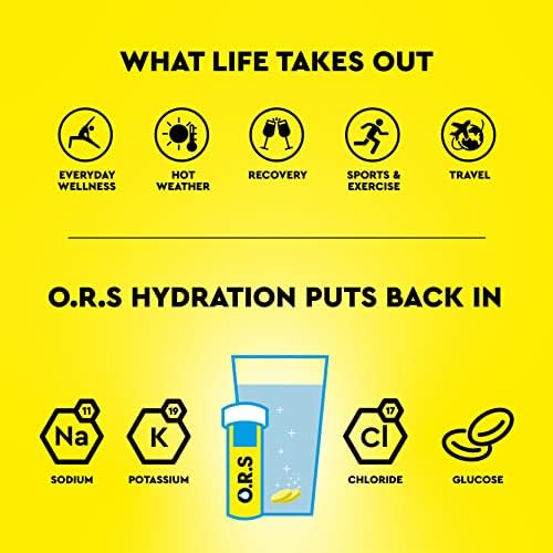 O.R.S Hydration Tablet with Electrolytes for Rehydration, Wellness, Travel, Sports & Recovery Vegan, Gluten-Free & Low-Calorie Electrolyte Tablets with Natural Lemon Flavour, 24 Tablets - Image 5