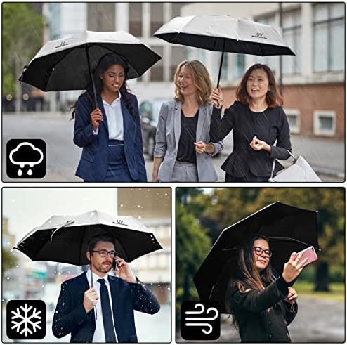 Vicloon Windproof Travel Umbrella, UPF>50+, block 95% of UV, UV Blocked Umbrella, Compact, Light, Strong and Portable - Wind Resistant, Folding Backpack Umbrella for Rain - Men and Women - Image 7