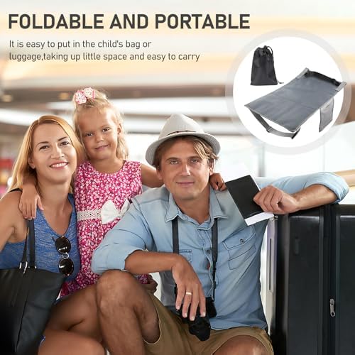 Toddler Airplane Bed Travel Essentials For Kids,Toddler Airplane Seat Extender Aeroplane Bed for Toddler Baby,Suitable for Children and Toddlers Airplane Travel with a Free Drawstring Storage Bag - Image 7