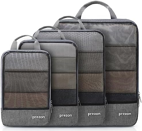 Compression Packing Cubes, Luggage Organiser Set, Extensible Suitcase Organiser, Packing Organisers for Suitcases, Packing Cubes for Travel or Home Storage