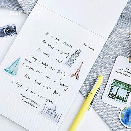 Mini Size Scrapbook Stickers, 45pcs DIY Decoration Travel Stickers Life Set for Travel Case, Laptop, Planners, Calendars, Scrapbook, Suitcase, Notebooks, Journal, Dimension Less 44mm(Travel) - Image 5