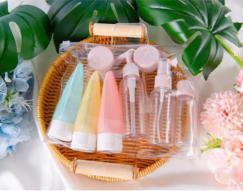 Travel Containers Kits,11 PCS Travel Accessories Leakproof Squeezable Travel Bottles Refillable Containers Kit with Bags for Cosmetic Shampoo Lotion Liquids - Image 7